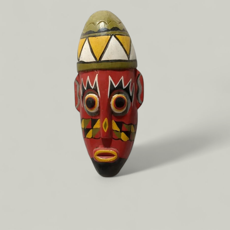 Large Hand-Painted Tribal Mask