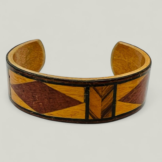 Hand-Painted Wooden Cuff Bracelet